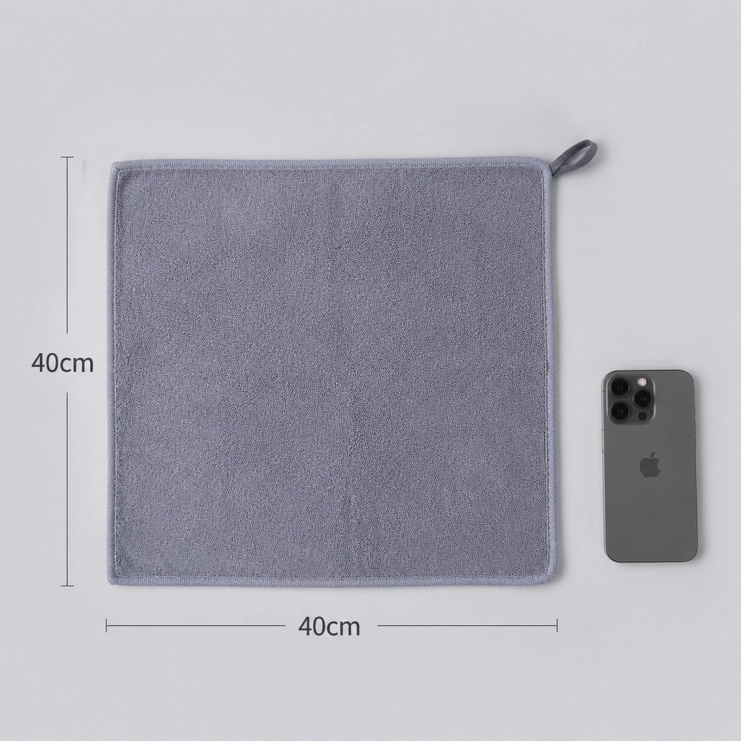 Jenck 40×40cm Microfiber Cleaning Cloth Grey Multipurpose Towel