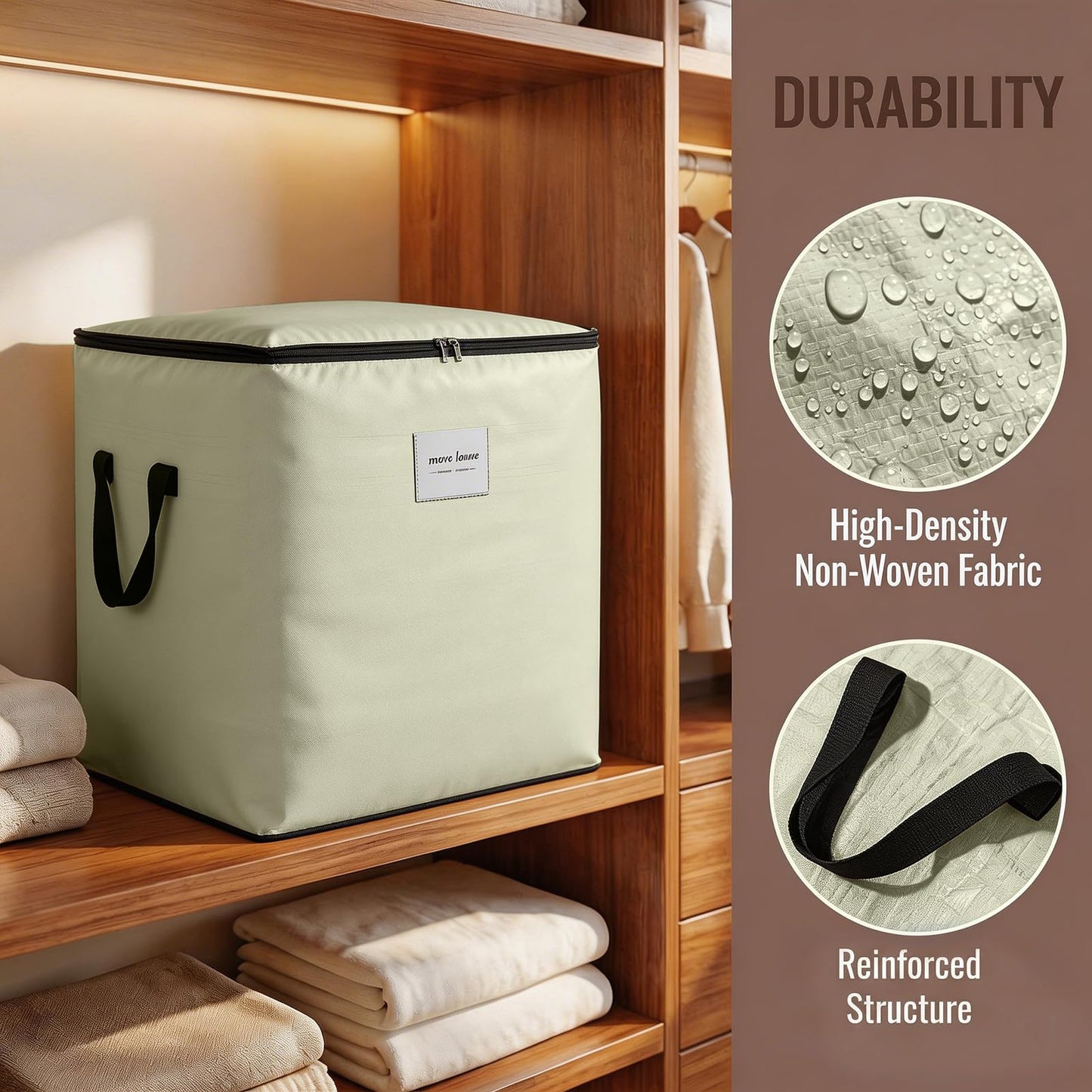 Large Packing Bag Beige 150 L Heavy Duty Moving Boxes
