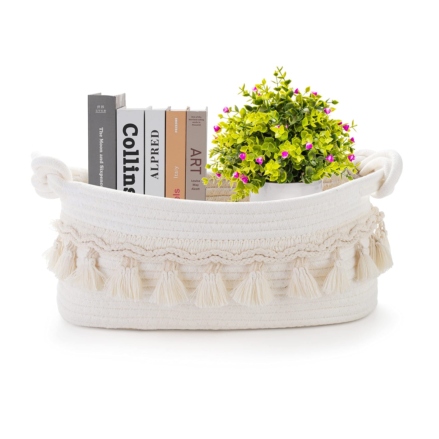 Followarm Small Basket for Gifts Empty, Woven Basket for Storage Cute Toilet Paper Storage Decorative Gift Basket Empty to Fill Basket Halloween for