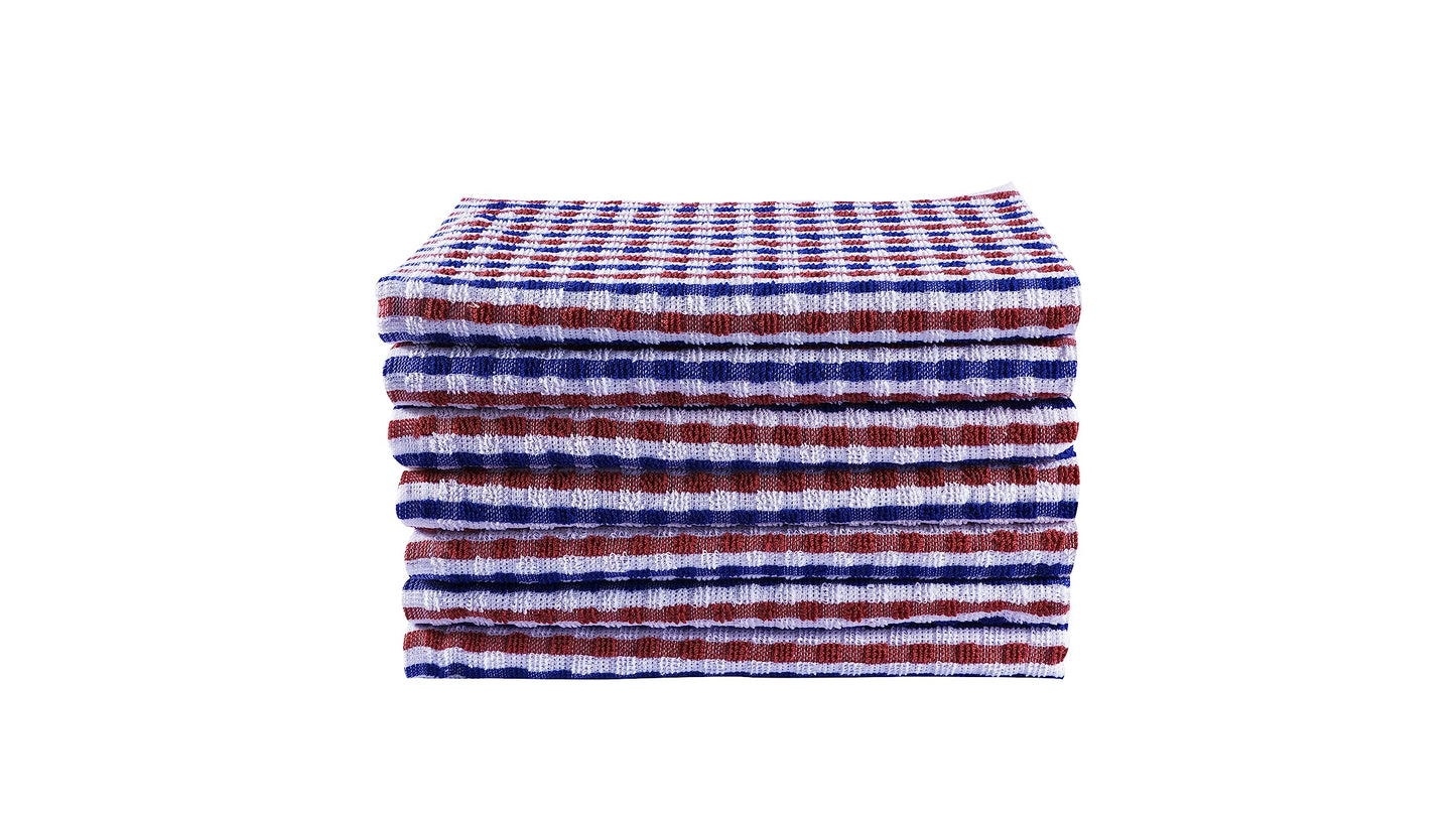 QUALITY HOME TEXTILES 100% CottonTerry Towelling Tea Towels with Hanging Loop | Pack of 3| Kitchen Hand Towels Dish Cloth Super Absorbent Soft Touch