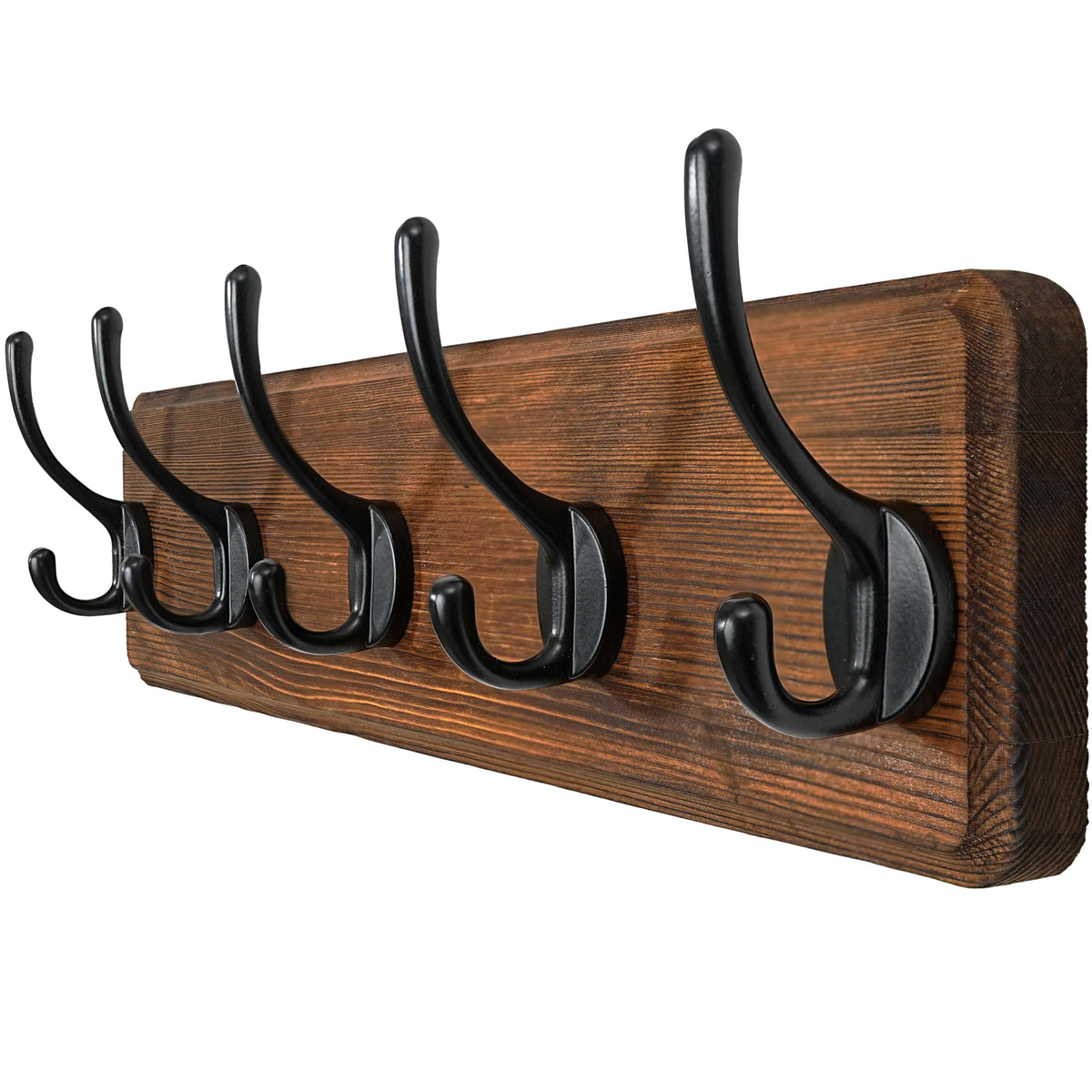 WEBI Coat Rack Wall Mounted,Coat Hooks Wall Mounted,Coat Hanger Wall Wood,5 Hooks for Hanging Coats,Hats,Jacket,Clothes