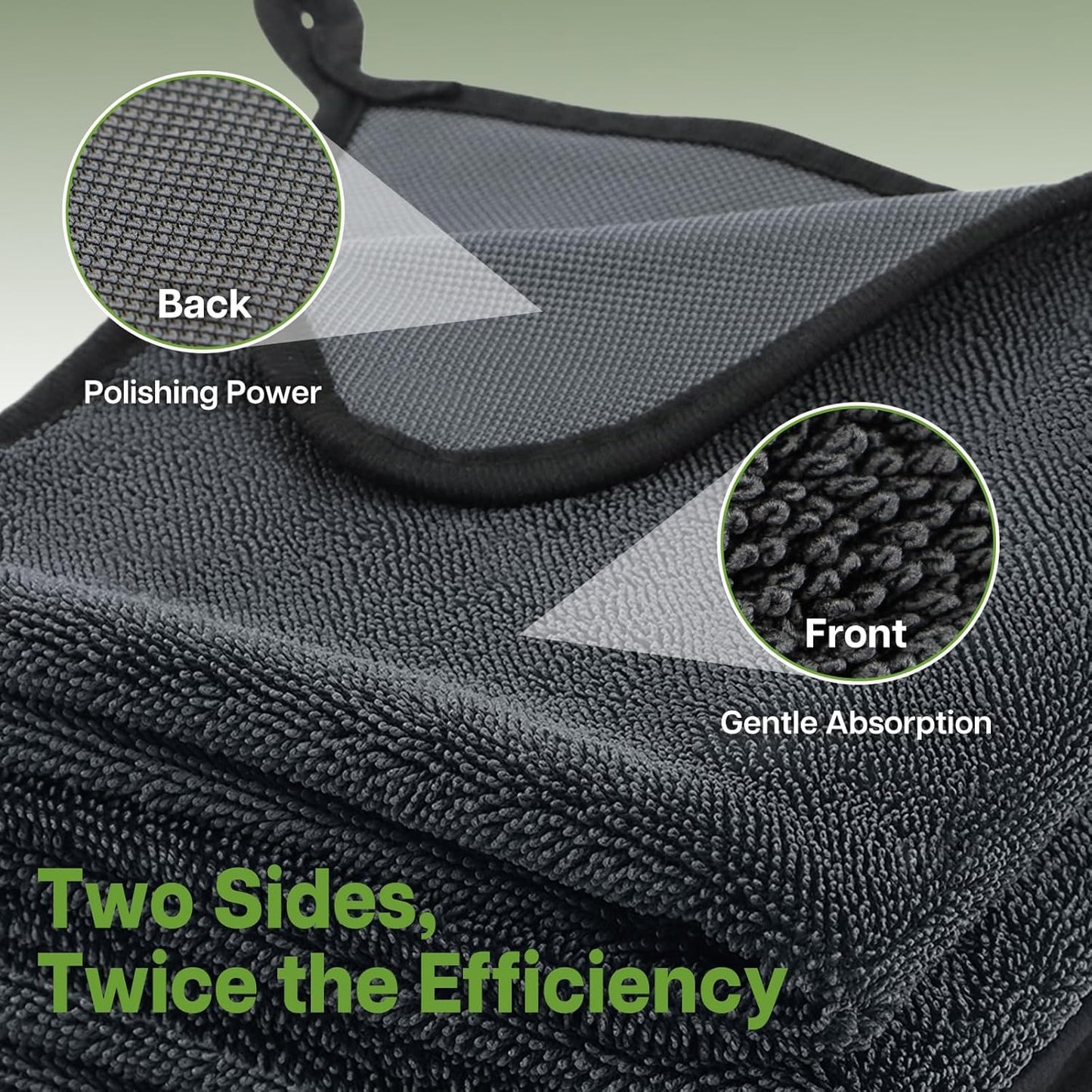 Yeria Professional Drying Towel Set, 3 x XXL Microfibre Cloths 600 g/m², High Density Fabric for Shower Cubicles and Cars, Streak-Free