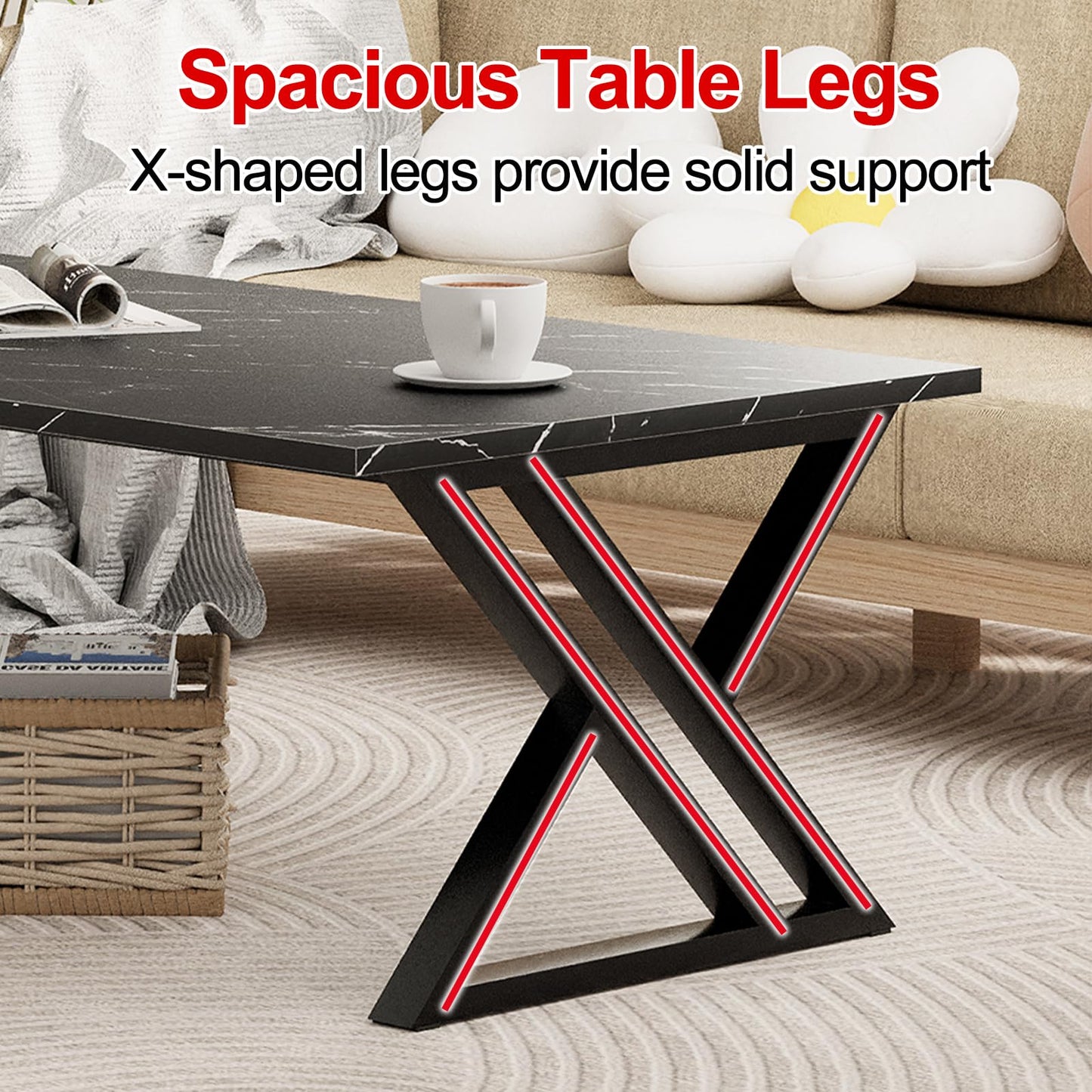 Coffee Tables,living room Table,Center Tea Side with Robust Steel Frame