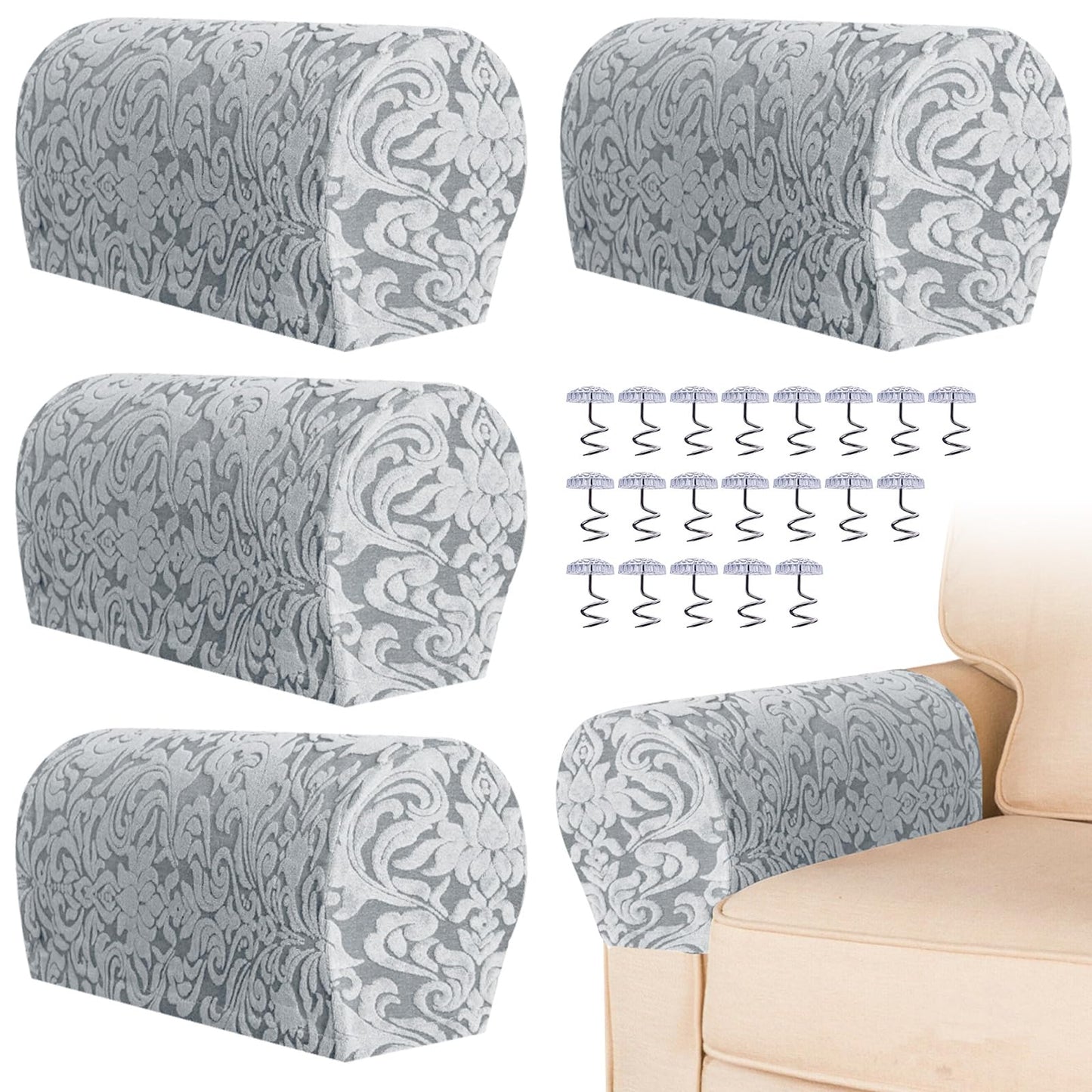 Armrest Chair Covers, Set of 4 Stretch Armchair Couch Armchair Covers for Arms Sofa