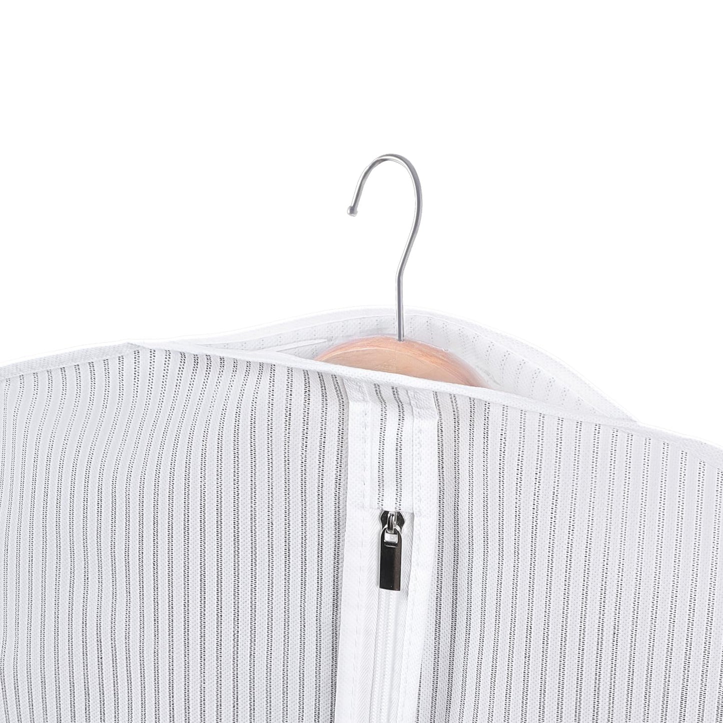 Univivi Garment Bag for Dresses, 60 inch Clothes Covers, 5 Pack, White