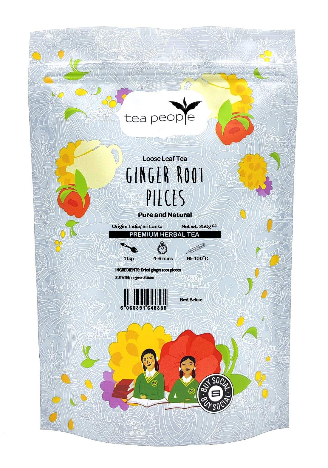 Tea People Ginger Root Pieces - 250g Refill Pack