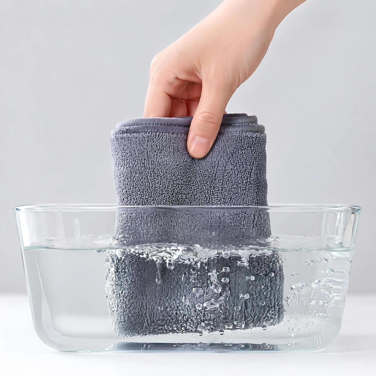 Jenck 40×40cm Microfiber Cleaning Cloth Grey Multipurpose Towel