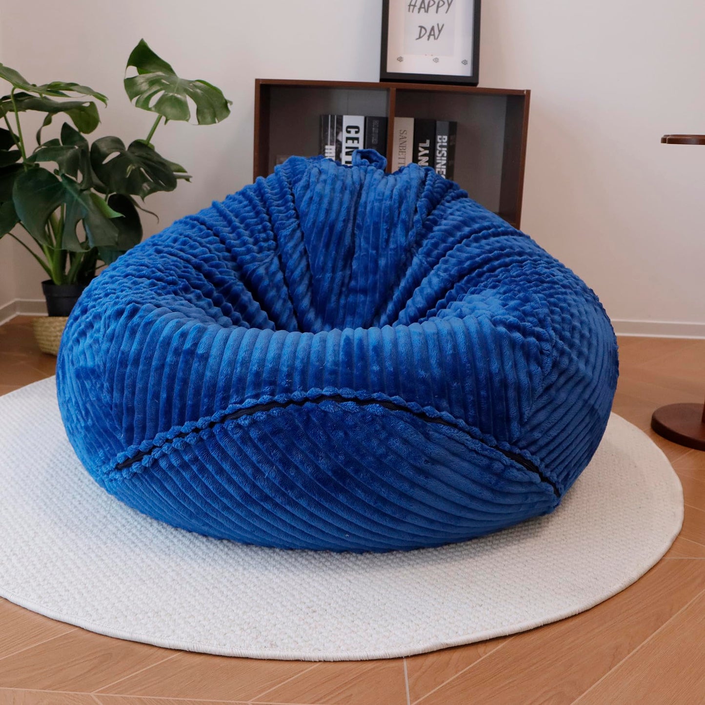 lygooh No filler Fluffy Bean Bag Cover Large Stuffed Storage Covers 5 ft