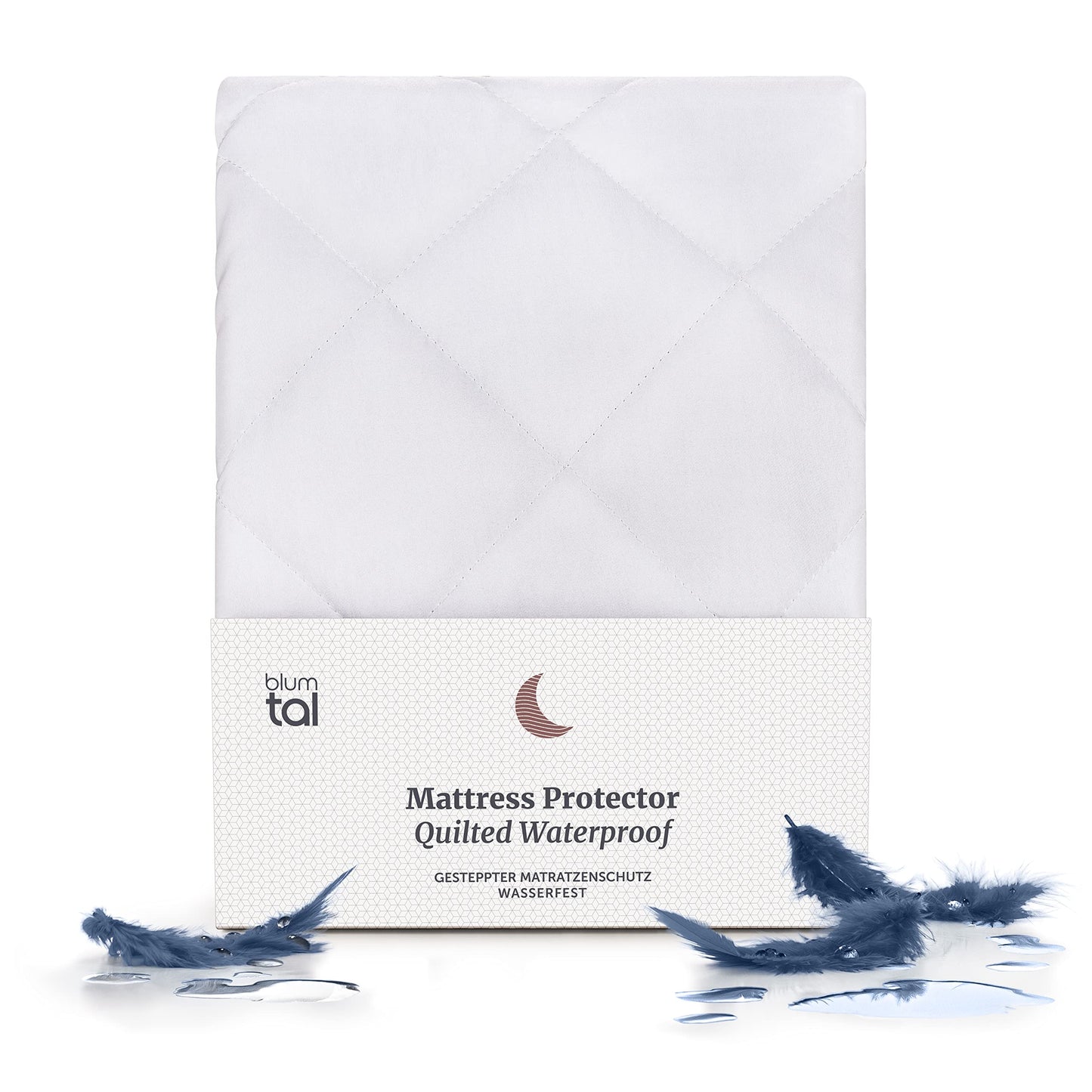 Blumtal 100% WATERPROOF & QUILTED Mattress Protector - Anti Allergy, Bed Bug Protection, Deep Mattress Cover – Double Size, Deep (135 x 190 x 30)