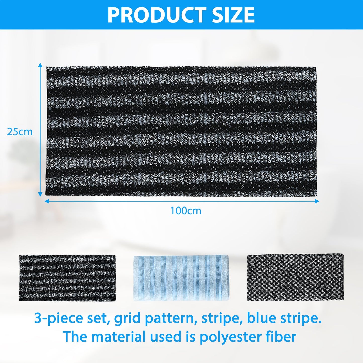 ExcellaElite 3 PCS Japanese Exfoliating Towel Exfoliating Shower Towel Extra Long Cloth for Men and Women Body Cleansing Dead Skin Removal and