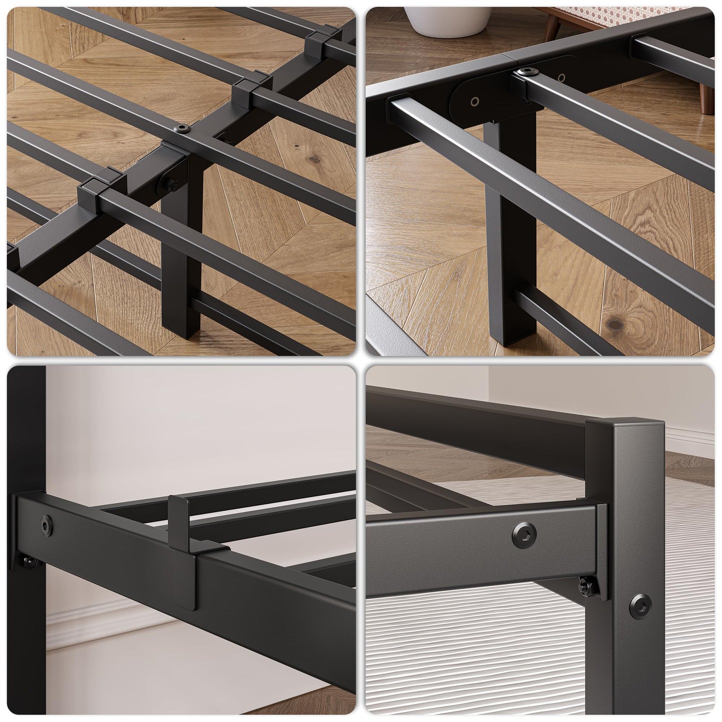 JUISSANO Upholstered Bed 120 x 200 cm Bed Frame Youth Bed Frame Bed 120 x 200 cm with Metal Slatted Frame, Padded Pedestal, Modern Single Bed