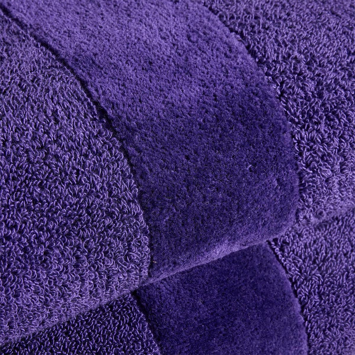 Christy Prism Bath Towel Set | 2 pieces | Vibrant Colours | 100% Turkish Cotton | Super Soft and Fluffy | Quick Dry | Crushed Grape Purple