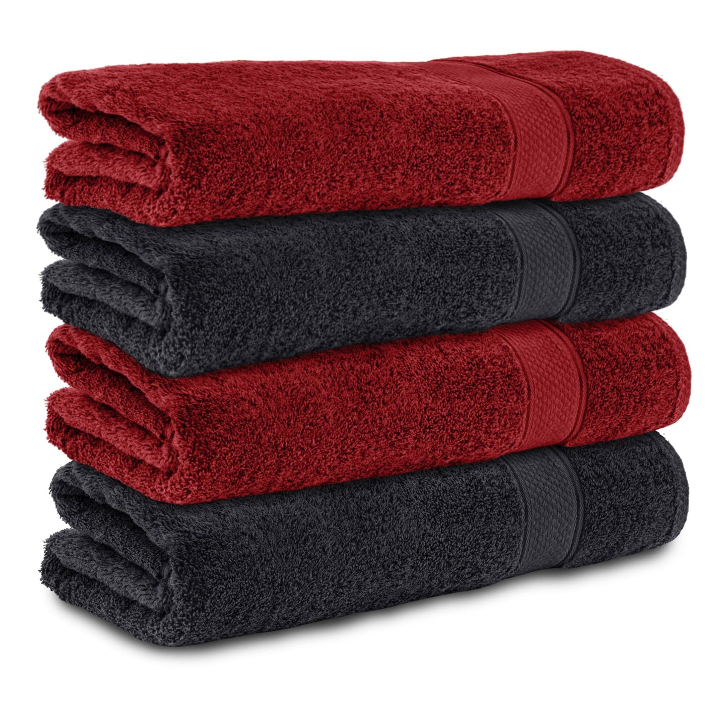 Komfortec Set of 4 Bath Towels 70 x 140 cm