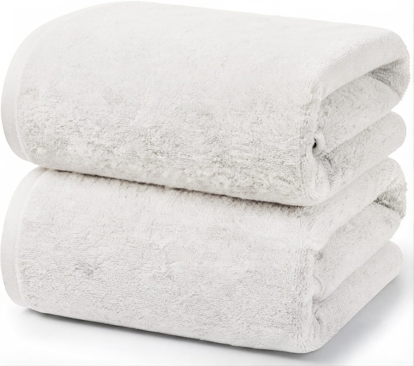 Ruggeri, Set 2 Bath Towels 70x140 cm, Cotton, White