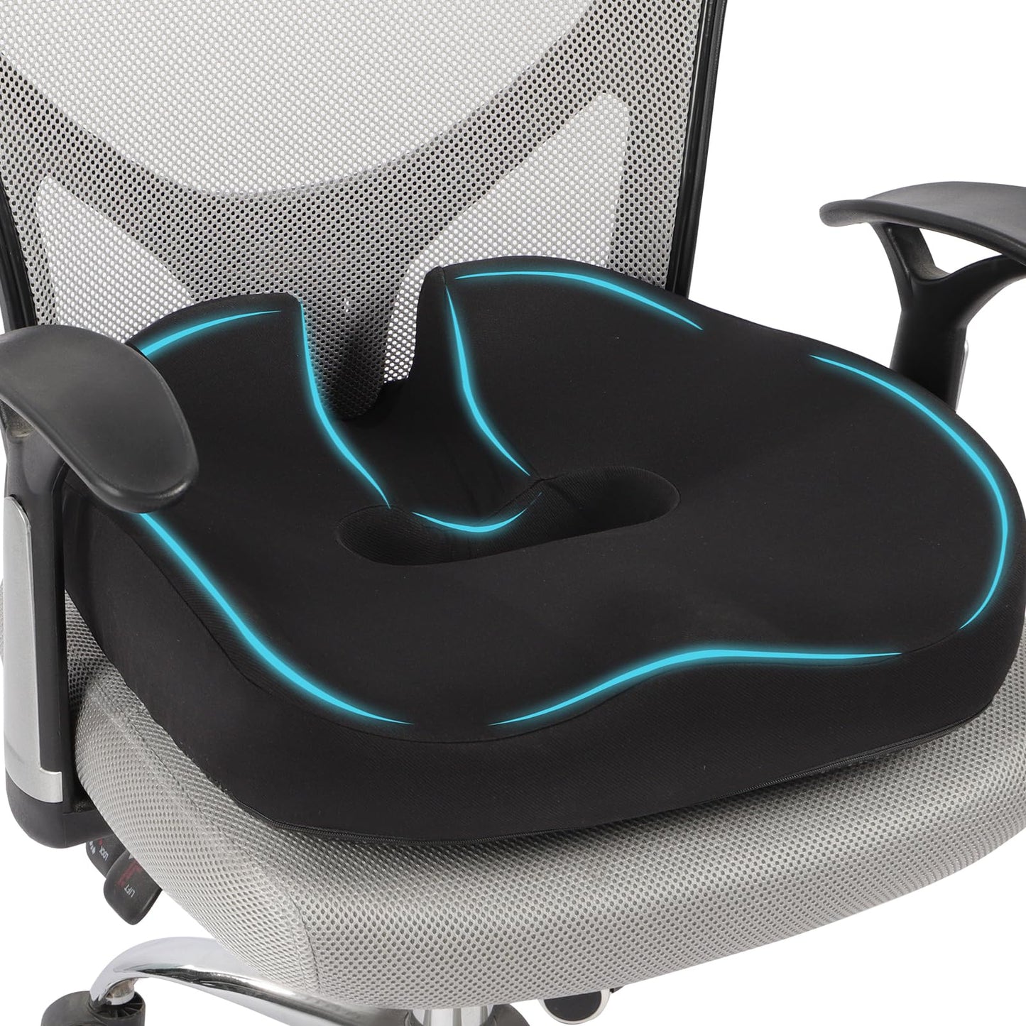 Donut Seat Cushion for Coccyx, Office Chair Cushions for Sciatica & Back,Hip Pain Relief,Memory Foam Orthopedic Cushion for Tailbone