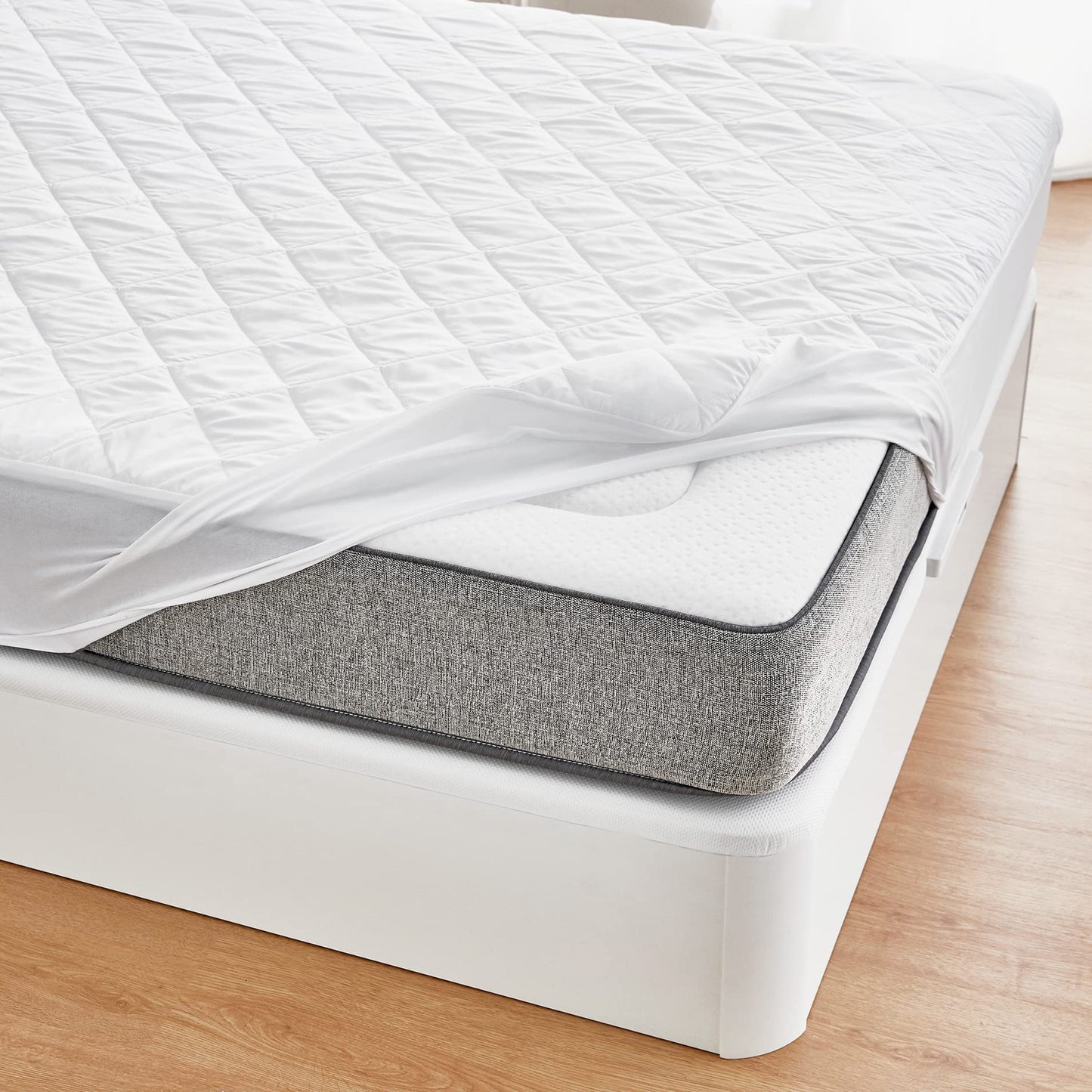 Pikolin - Quilted Fibre Mattress Protector – Waterproof, white Cama 90-90 x 190/200 cm white