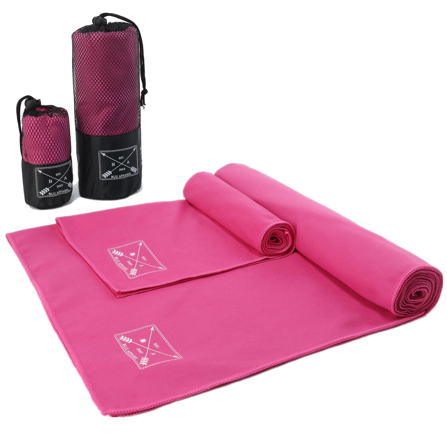 Blu Apparel Mircrofibre Towel (Hot Pink, Hand Towel)