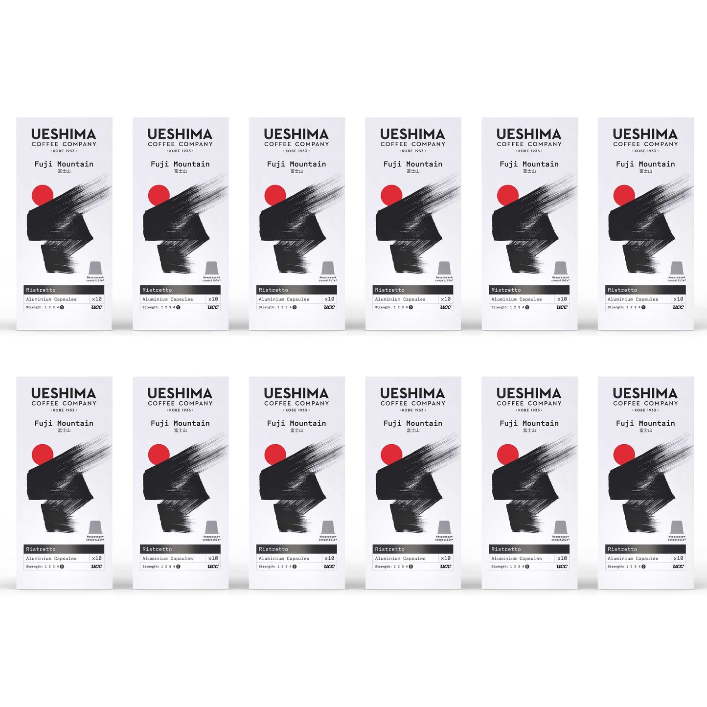 Ueshima Fuji Mountain Coffee Capsules - 12 Packs Of 10 Capsules (120 Cups)
