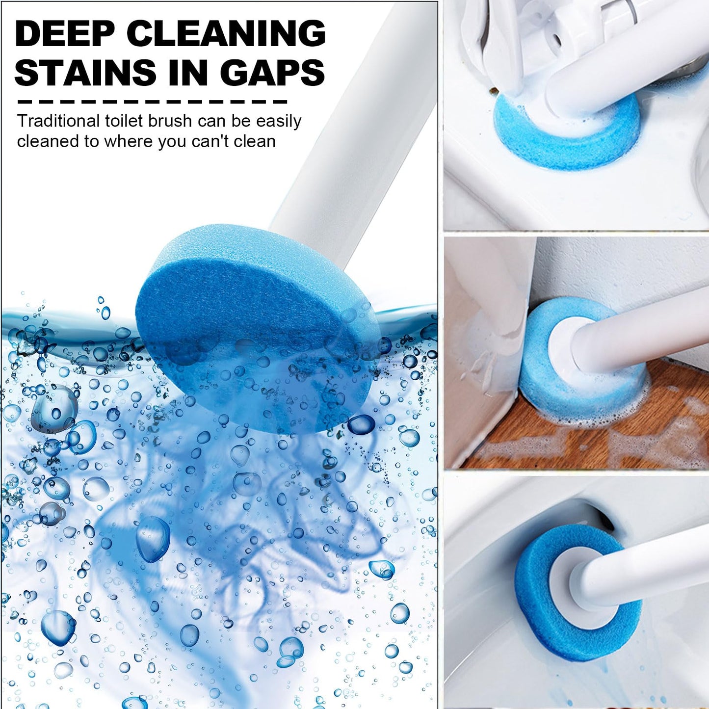 Toilet Wand Refills - 32 Disposable Toilet Brush Heads for Single Use Disposable Replacement Head For Toilet wand Toilet Brush Head Replacement Layer