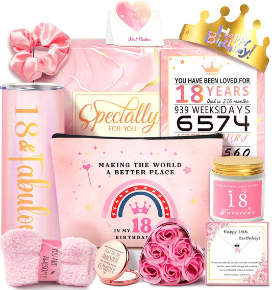 18th Birthday Gifts for Girls 18 Year Old Girl Birthday Gifts, Unique 18th Birthday Gift for Daughter, Niece, Granddaughter, Girlfirend, Her, 18 &