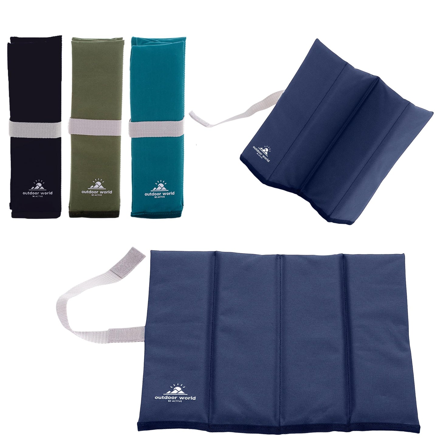 Outdoor World X-Large Folding Sit Mat – Lightweight Waterproof Foam Seat Pad for Camping, Hiking, Festivals & Picnics