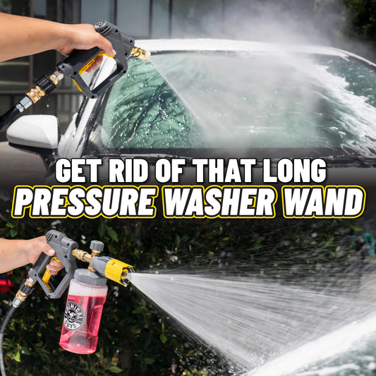 Chemical Guys EQP402 Snubby Pressure Washer Gun, Foam Cannon Attachment, for Gas & Electric Pressure Washers, Black/Red