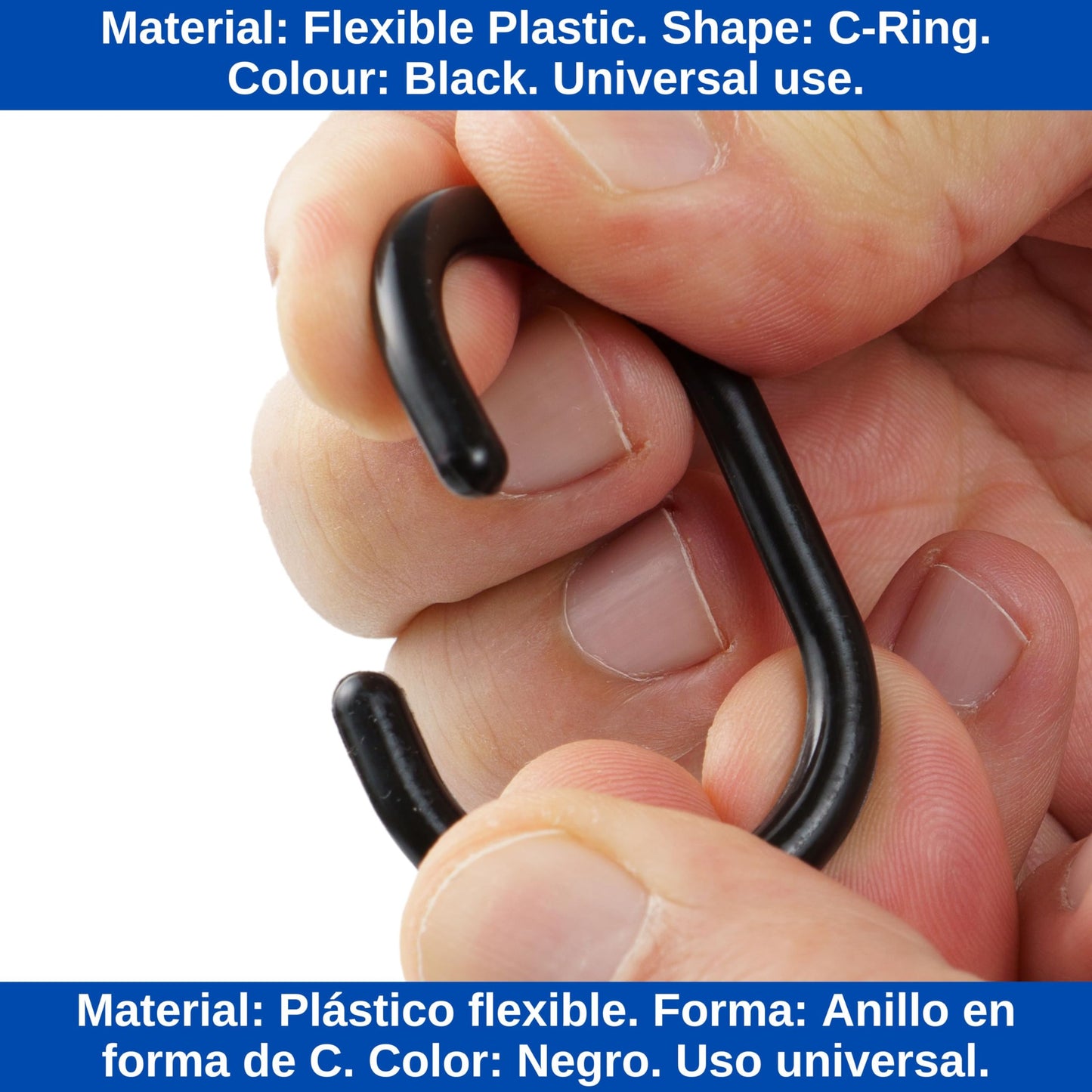 Shower Curtain Rings, 24 Pack, in Black, Inner Diameter 1.8 x 1.1", for Shower Curtain Rods, sturdy plastic shower rings, hooks for shower curtains