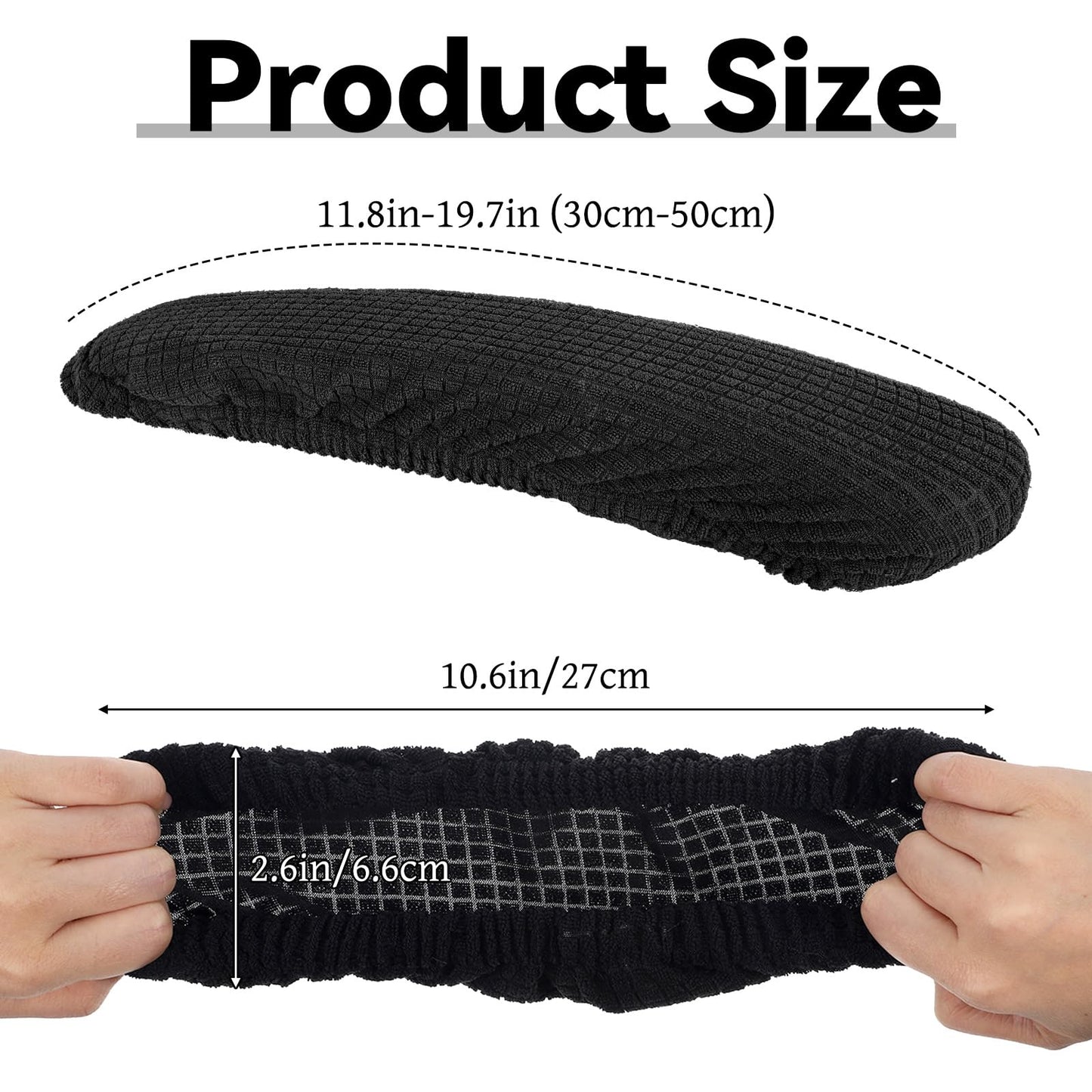 HJZHII 2Pcs Office Chair Armrest Covers, Removable Chair Arm Covers