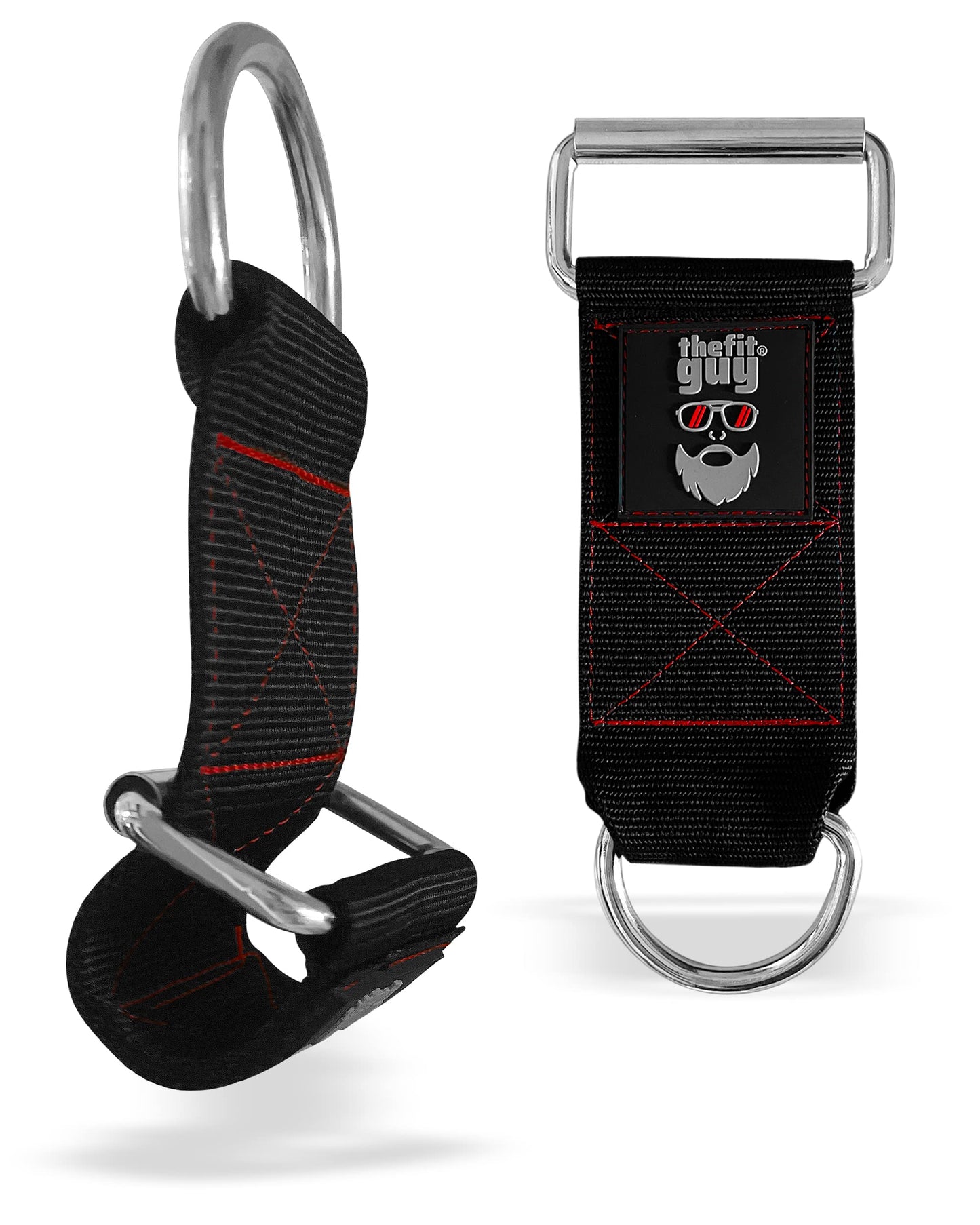 THEFITGUY Dumbbell & Barbell Loading Straps | Attachment Straps for Dips, Pullups, Squats | Ultra Strong, Heavy Duty & Secured | Attach any Dumbbell &