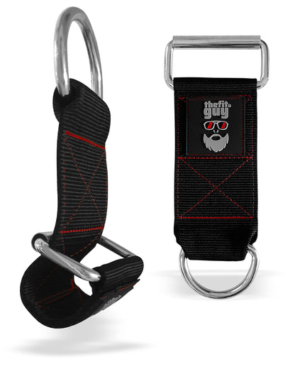 THEFITGUY Dumbbell & Barbell Loading Straps | Attachment Straps for Dips, Pullups, Squats | Ultra Strong, Heavy Duty & Secured | Attach any Dumbbell &