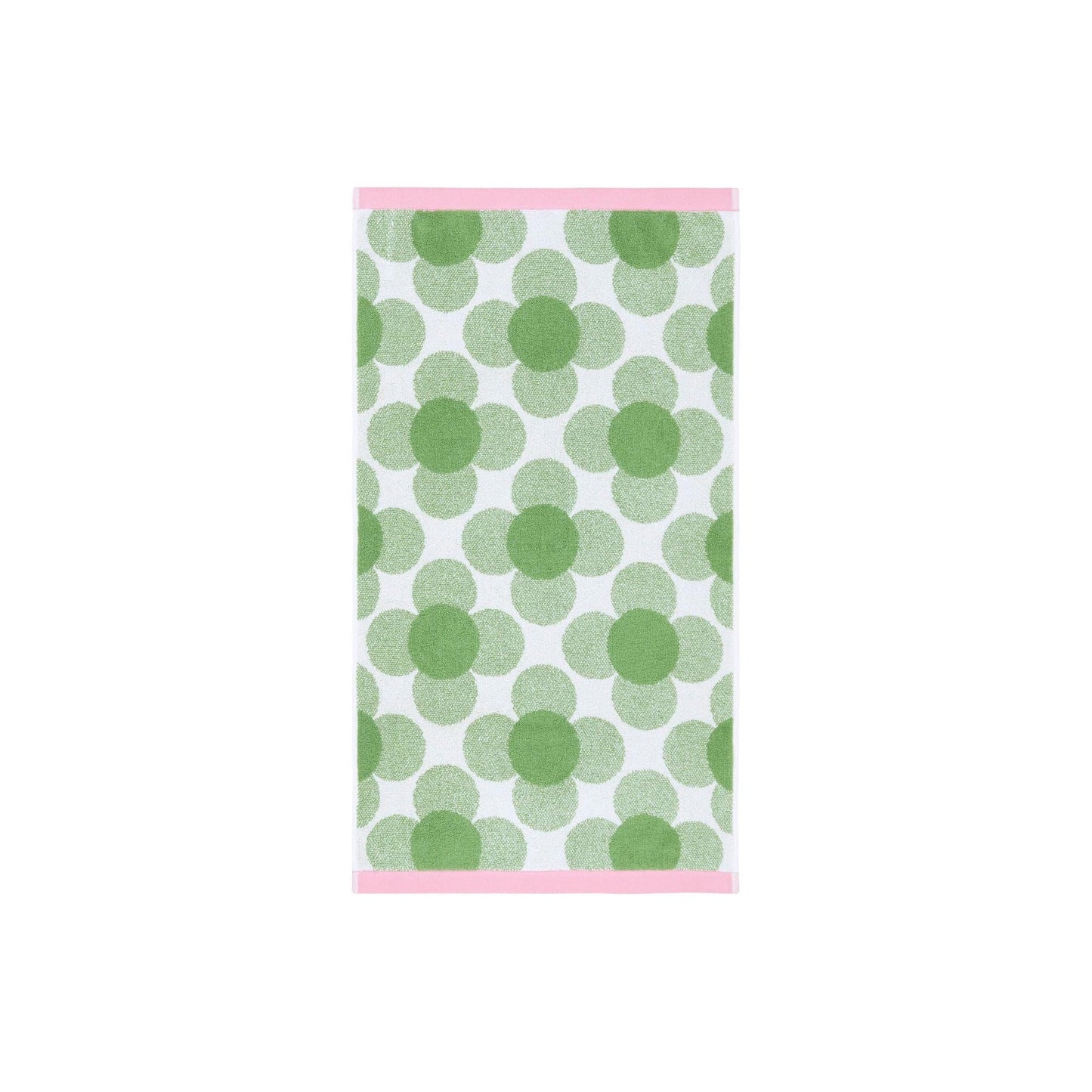 Orla Kiely Retro Bathroom Towels in Retro Flower, CloverSize: Hand Towel, 50x90cm