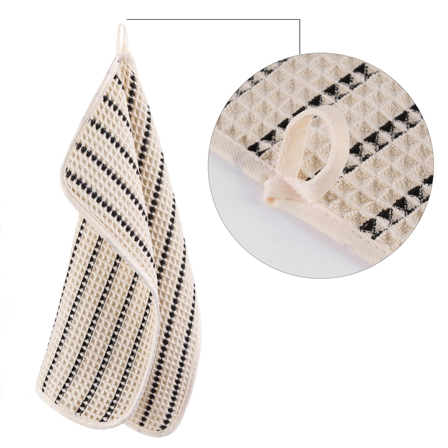 POLYTE 430 GSM Microfibre Waffle Wash Cloth Face Towel, 33.0x33.0 cm