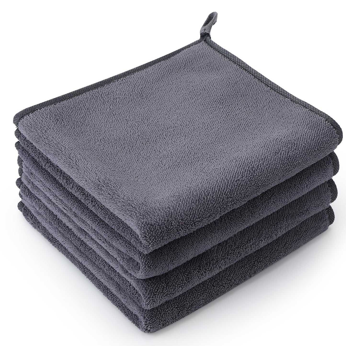 saerryor Microfiber Hand Towels with Hanging Loop Kitchen Hand Towels