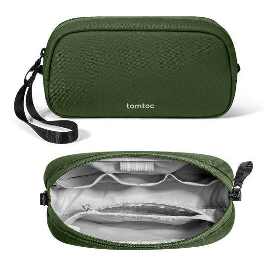 tomtoc Cable Organiser Bag Travel Pouch Water Resistant Accessory Bag Cord Organiser for Essentials, Tech Pouch Accessories Carry Storage for Power