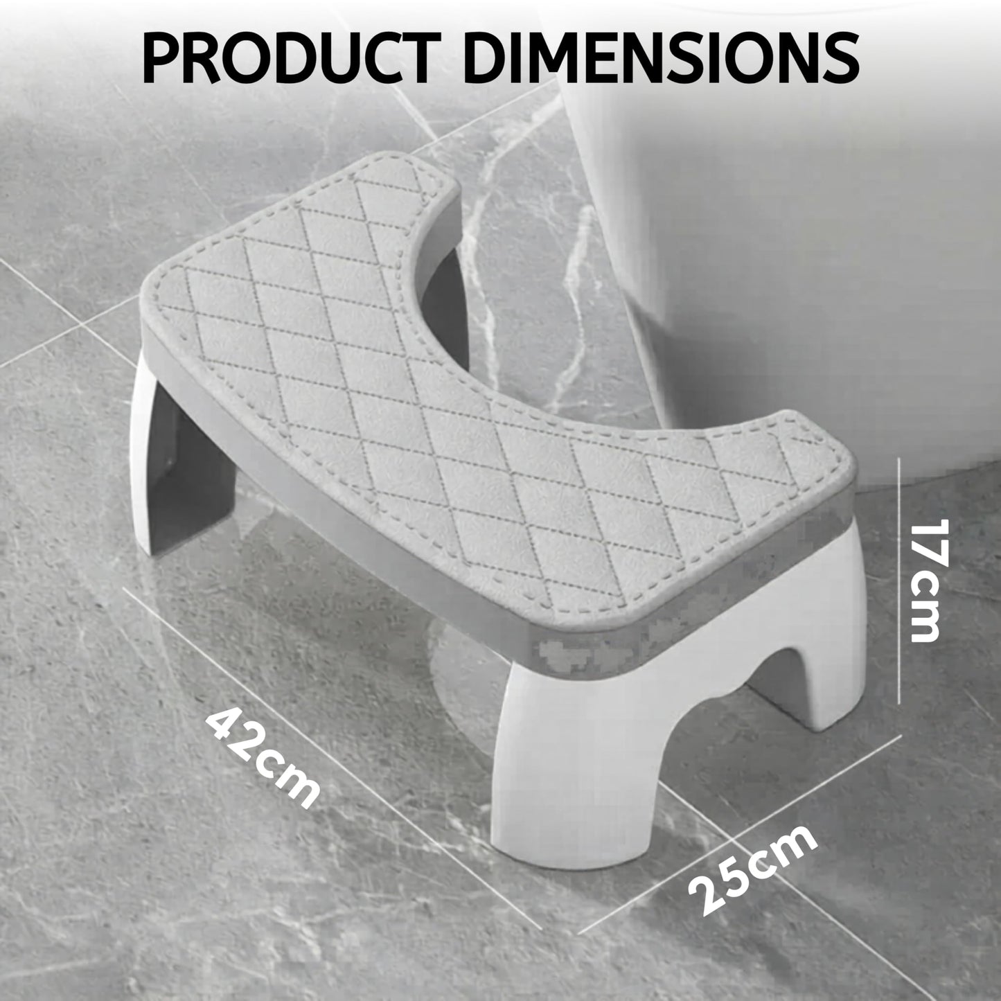 Poop Stool for Adults – Bathroom Toilet Stool for adults | Toilet Step & Foot Rest for Toilet | Ergonomic Poo Stool for Healthy Sitting Position