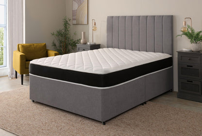 Starlight Beds Midnight Cooltouch Sprung Hybrid Small Double Memory Foam Mattress, Maximum Value, Soft Feel, Black. 18cm Deep. 4ft Small Double