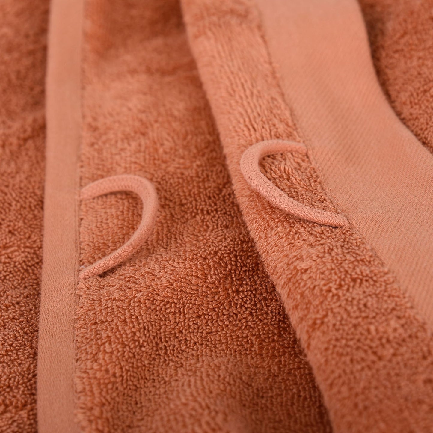 TOM TAILOR Colour BATH TOWEL Orange (Dark Coral) Towel with Hook and Label with Logo 50 x 100 cm 100% Cotton Terry Towel, Pack of 2