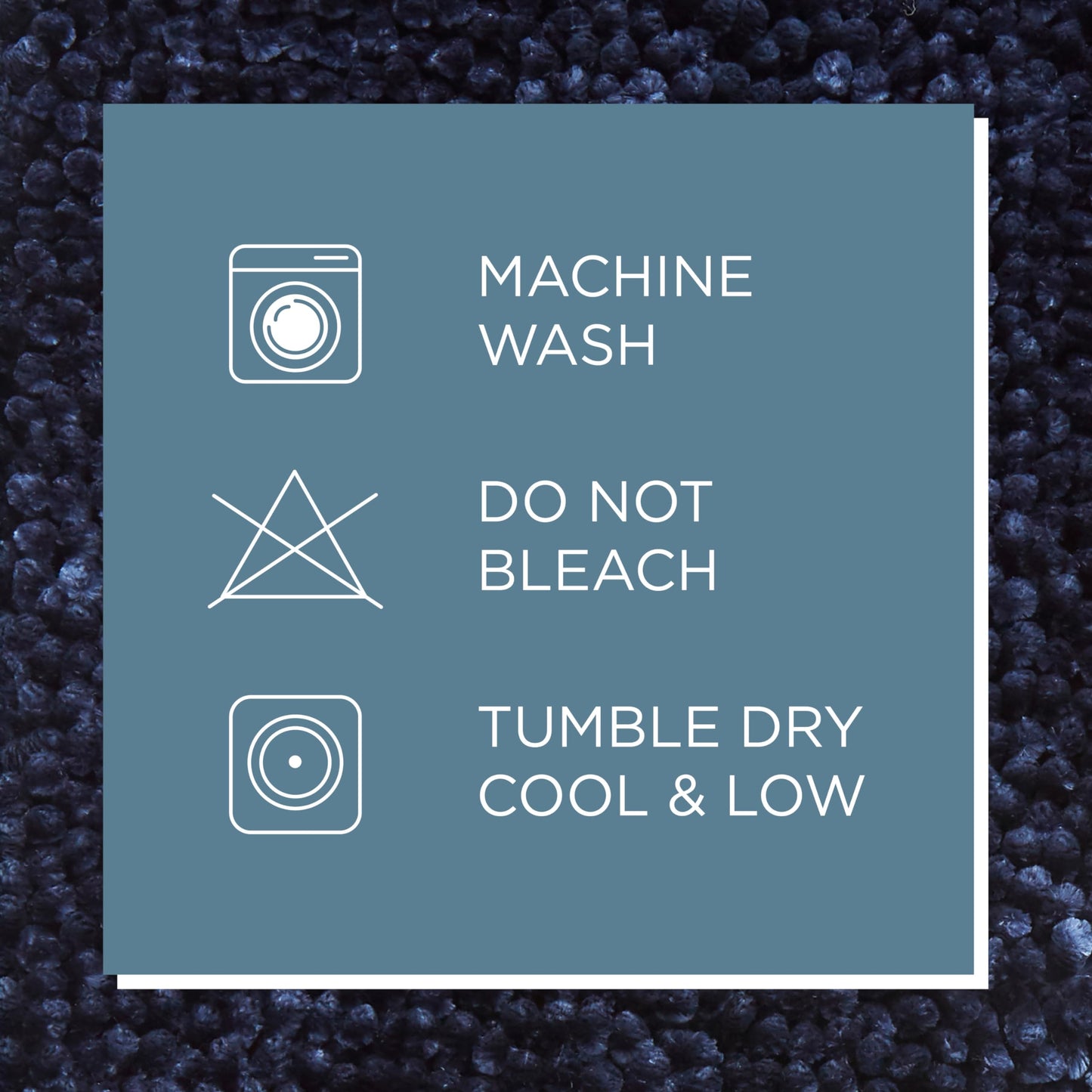 TOWN & COUNTRY BASICS SoHome Spa Step Luxury Plush Chenille Shag Machine Washable Ultra Soft Standard Toilet Lid Cover 18.5"x19.6" Blue