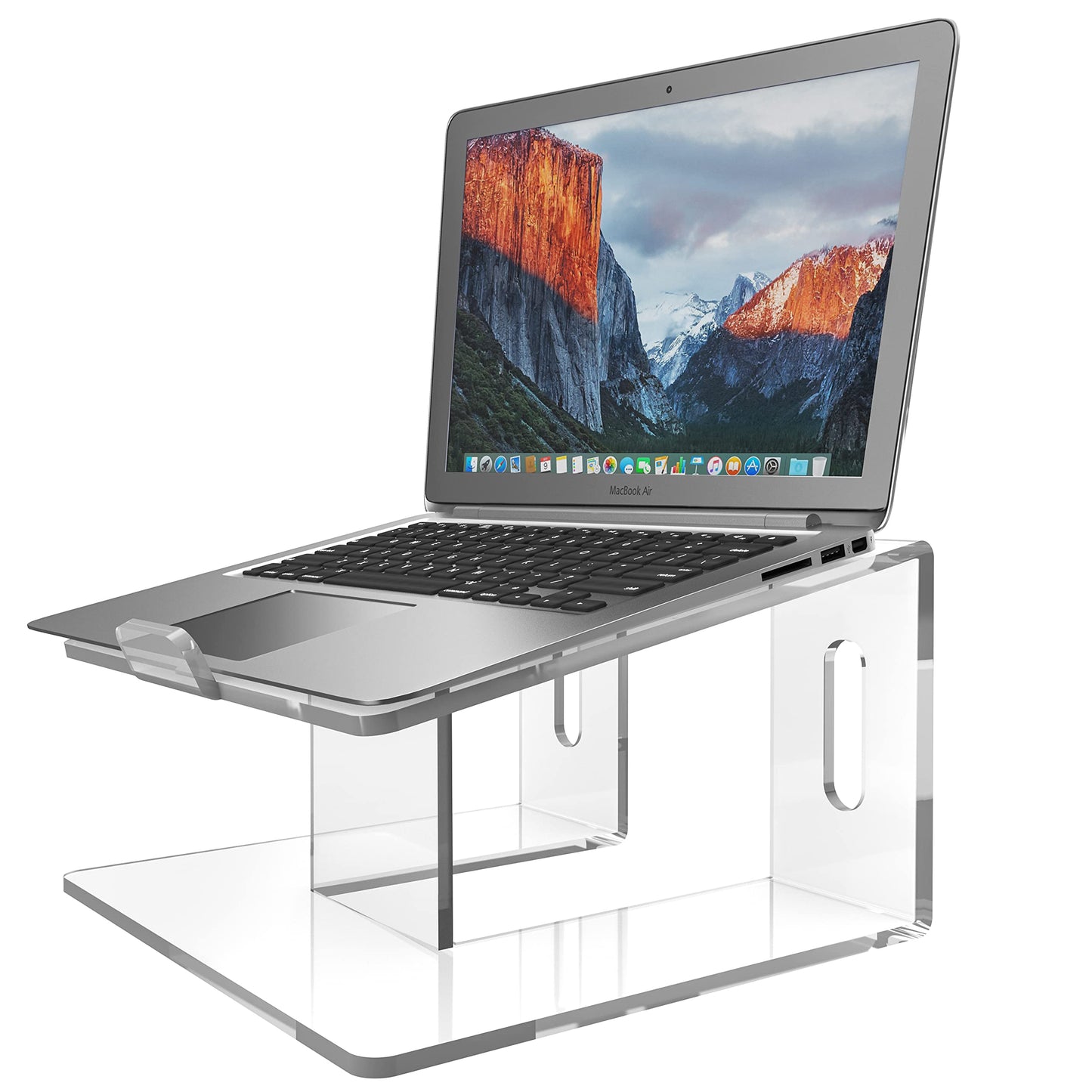 Kamehame Laptop Stand for Desk Acrylic Laptop Riser Anti-Slip Design Ventilated Laptop Holder Compatible with All 10-15.6'' Laptops