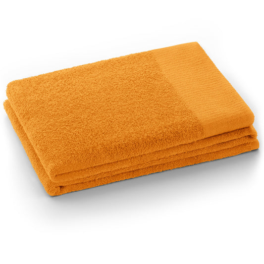 AmeliaHome 70x140 cm Bath Towel 100% Cotton Absorbent Orange Amari