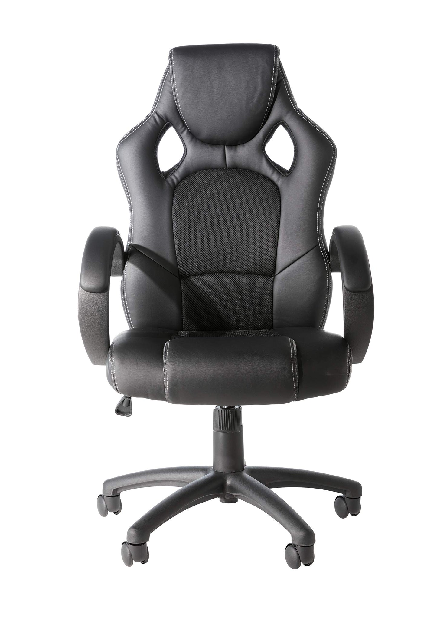 Alphason,AOC5006BLK,Daytona Faux Leather Racing Chair - Black fabric insert,Black fabric insert