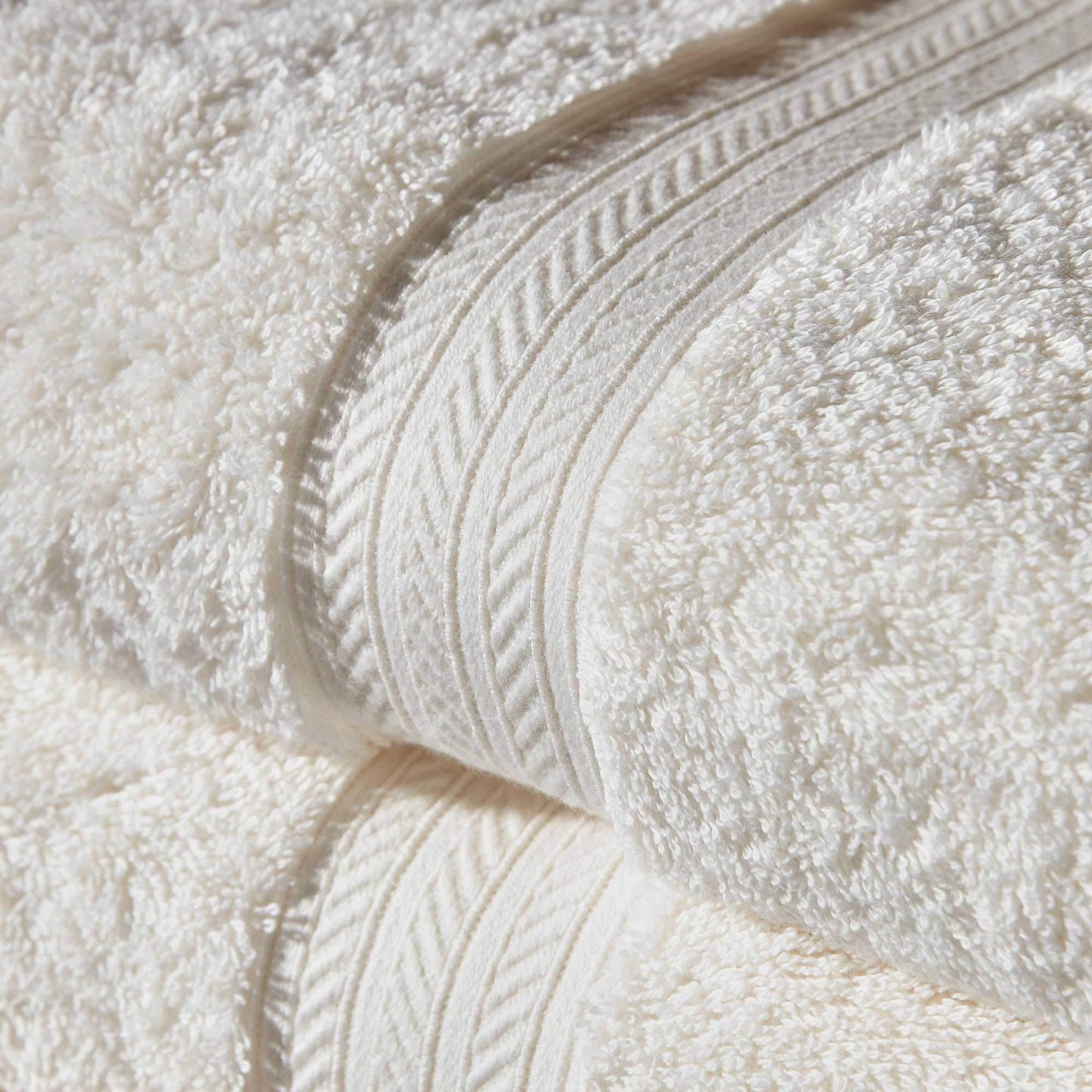 Christy Renaissance 6 Piece Towel Set | Parchment Off-White | 100% Egyptian Cotton Pile | Luxuriously Soft and Super Absorbent | 675 GSM