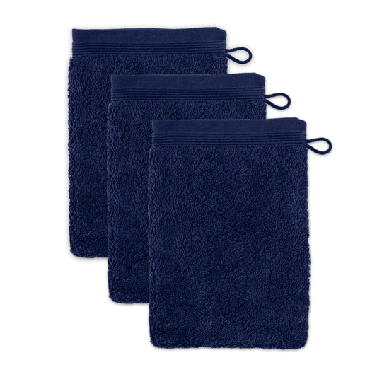 M?ve 3er set Superwuschel wash glove 15 x 20 cm made of 100% cotton, deep sea