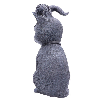Nemesis Now Large Pawzuph Horned Occult Cat Figurine, Black, 26.5cm
