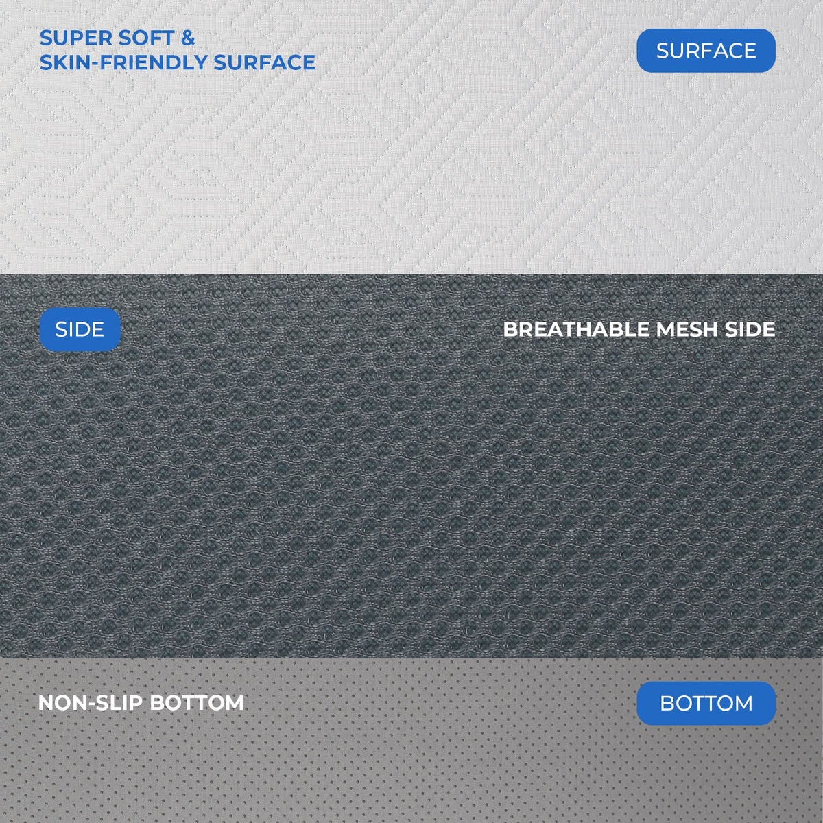 Vesgantti Foldable Mattress 15CM Small Single Folding Memory Foam Mattress