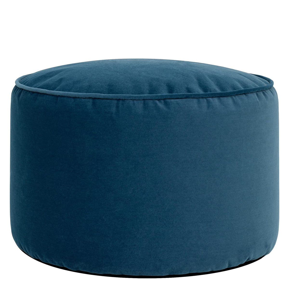 icon Milano Velvet Large Bean Bag Footstool with Filling Included, Blue