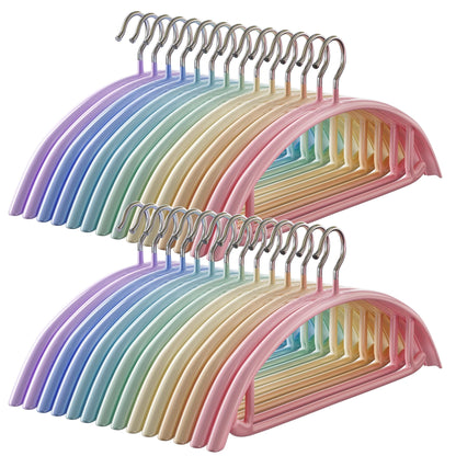 CTIME 28 Pack Clothes Hangers, PVC Coated Metal Coat Hangers Non Slip