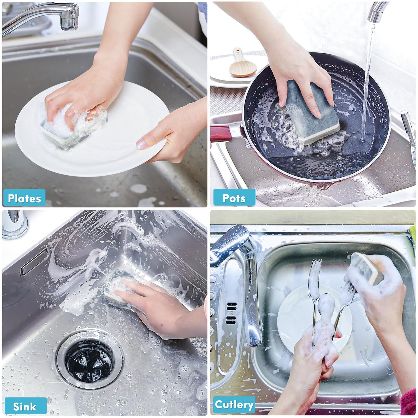 Alyvisun 2 in 1 Soap Dispenser, Dish Soap Dispenser with Sponge Holder