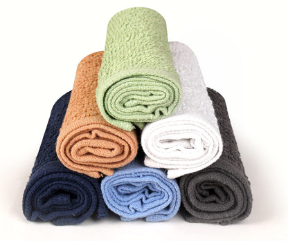 Towel and Linen Mart 100% Cotton - Wash Cloth Set - Pack of 24, Flannel Face Cloths, Highly Absorbent and Soft Feel Fingertip Towels Multi