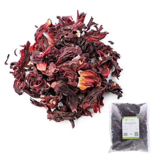 Mimea Hibiscus Flowers Whole Dried | 1kg | Quality Ingredients | Hibiscus Tea Infusion | Brewing & Distilling